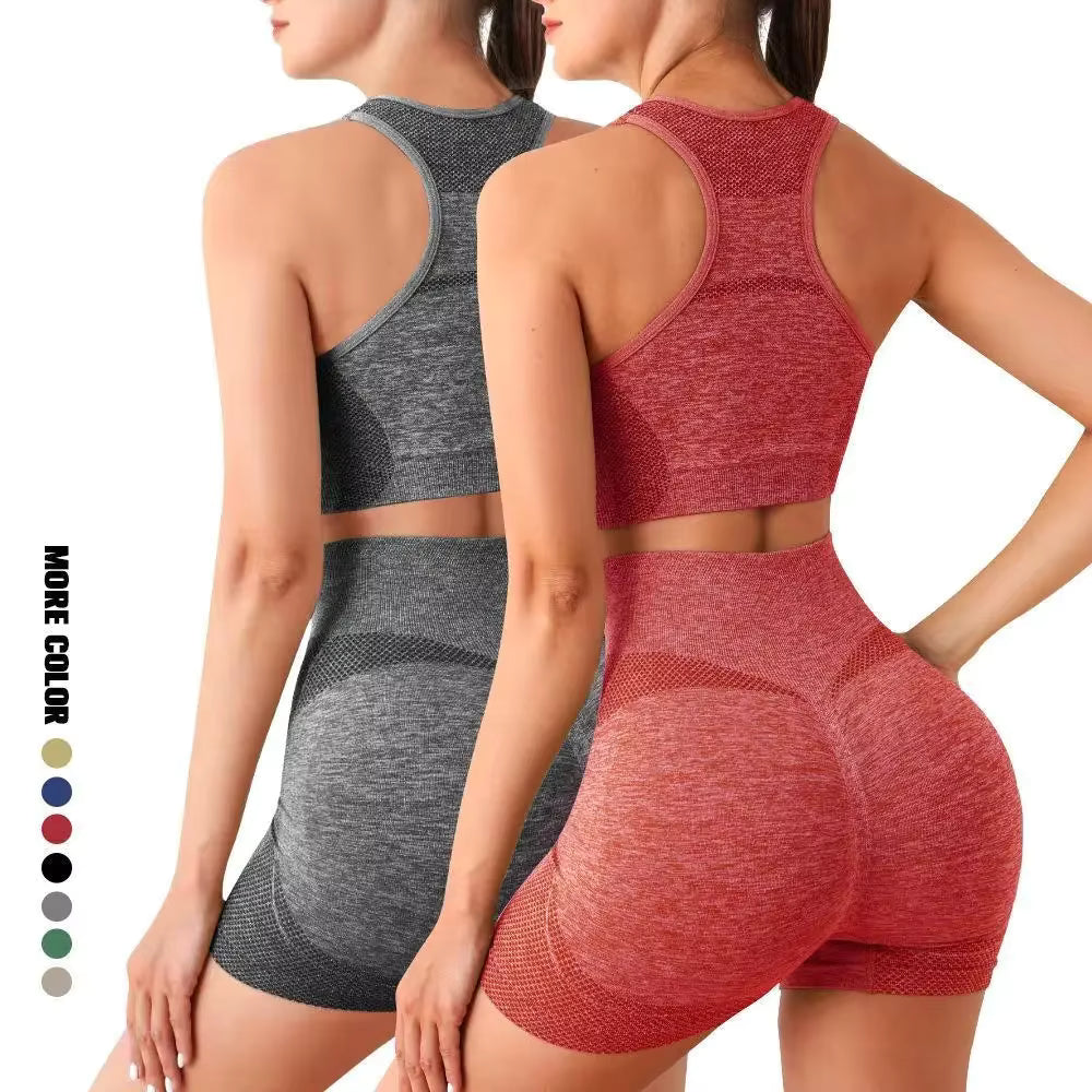 Yoga Set Gym Shorts Women
